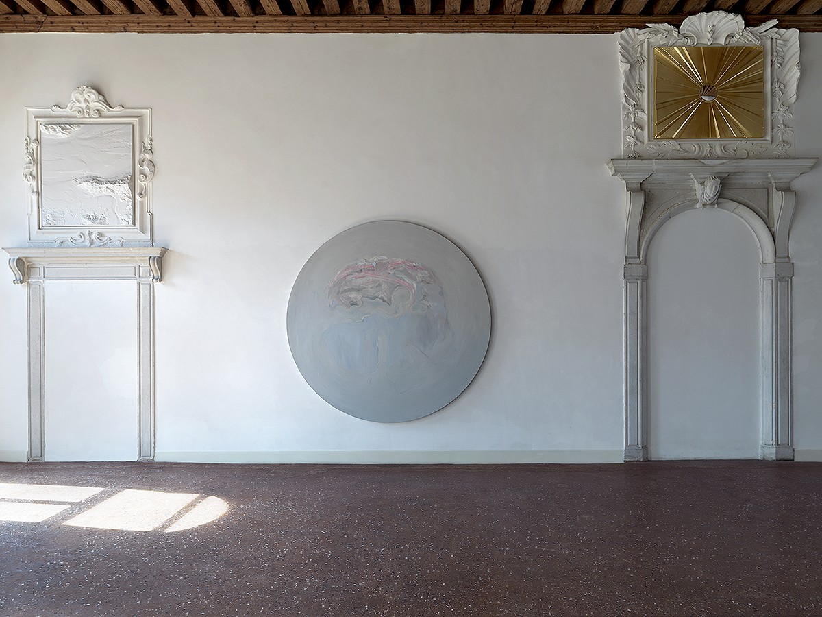 Installation view of the 'Topology Shift' reliefs in Venice