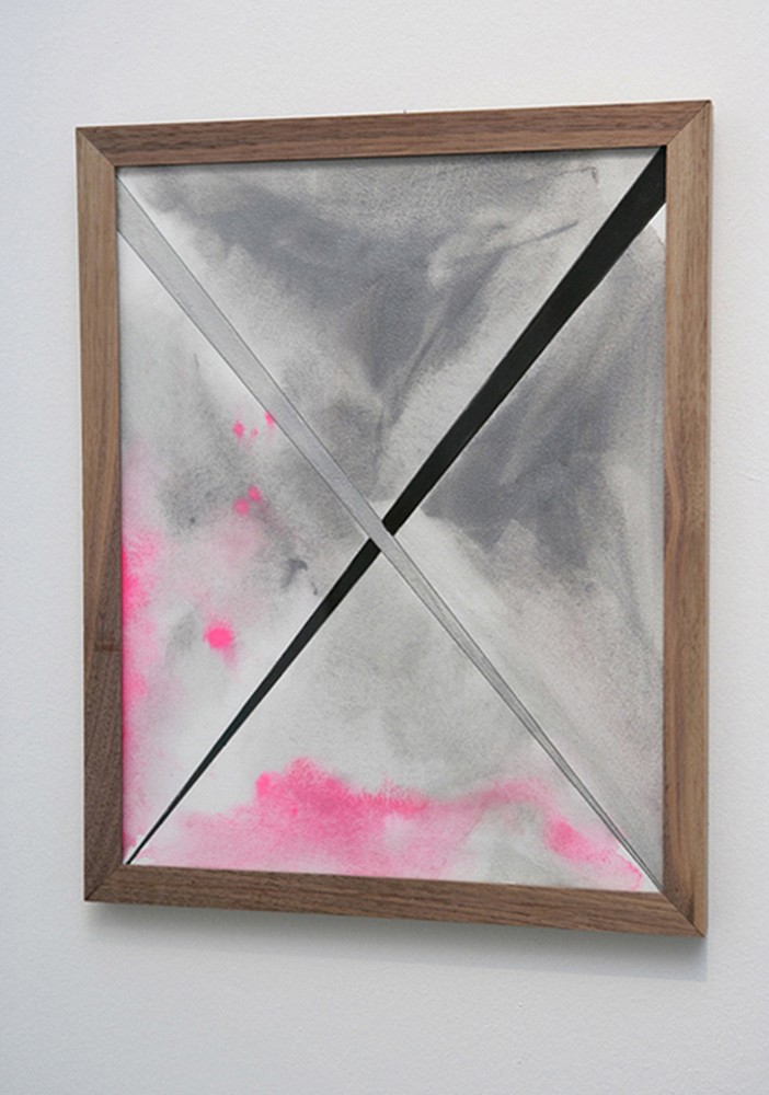 'Projection: Grey', 2009. Gouache, ink on paper, walnut frame. Size: 14 x 17 inches